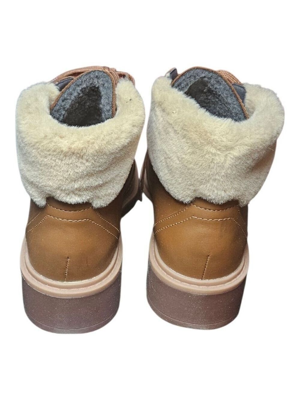 Clarks Brown Beige Fur Lined Winter Boots US Multiple Sizes - Picture 11 of 13